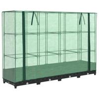 VidaXL Verhoogde plantenbak met kashoes rotanlook 160x40x123 cm - thumbnail