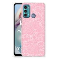 Motorola Moto G60 | TPU Case | White Flowers - thumbnail