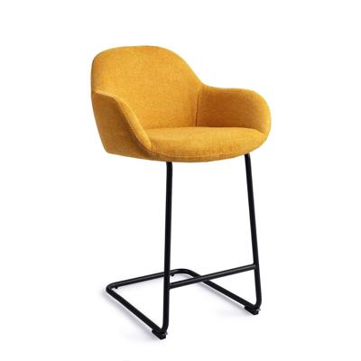 Jesper Home Barkruk 'Kushi' Arch Black, kleur Sweet Corn (zithoogte 68cm)