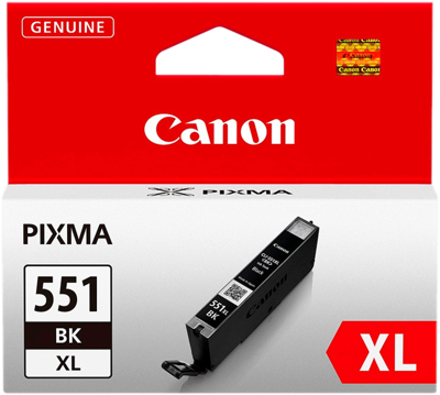 Canon inktcartridge CLI-551BK-XL, 950 pagina's, OEM 6443B001, zwart