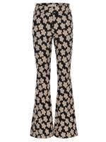 LOOXS Little winter flare broek meisjes - zwart - bloemenveld - thumbnail