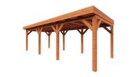 Trendhout Overkapping Refter XL 785x340 cm- Plat dak- Onbehandeld lariks Douglas hout- Trendhout - thumbnail