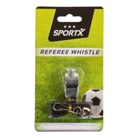 SportX scheidsrechterfluitje metaal - thumbnail