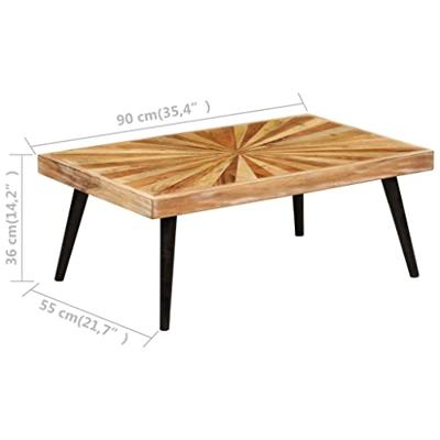 VidaXL Salontafel 90x55x36 cm massief mangohout