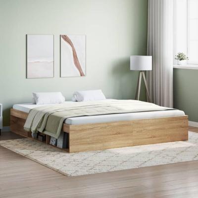 Bedframe sonoma eikenkleurig 180x200 cm Super King Size