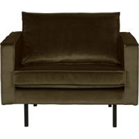 WOOOD Fauteuil 'Rodeo' Velvet, kleur Groen - thumbnail