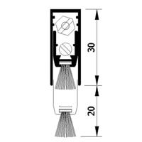 Luvema valdorpel - met borstel - Lu-TO20B - 830mm - thumbnail
