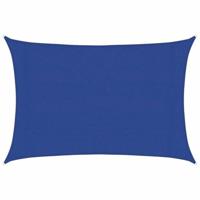 VidaXL Zonnezeil 160 g/m² rechthoekig 3x4 m hdpe blauw - thumbnail