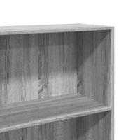 Boekenkast 60x30x189 cm bewerkt hout grijs sonoma eikenkleurig - thumbnail