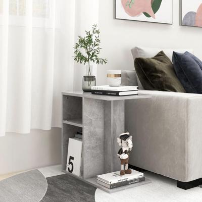 Bijzettafel 50x30x50 cm spaanplaat betongrijs Bijzettafel 50x30x50 cm spaanplaat betongrijs