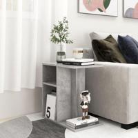 Bijzettafel 50x30x50 cm spaanplaat betongrijs - thumbnail