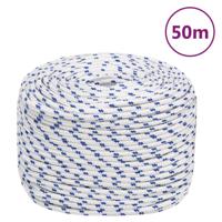 Boot touw 6 mm 50 m polypropyleen wit - thumbnail
