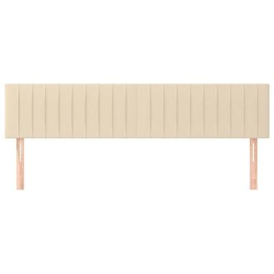Hoofdborden 2 st 100x5x78/88 cm stof crmekleurig
