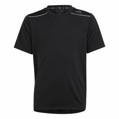 T-Shirt met Korte Mouwen voor kinderen Adidas Aeroready Zwart - Maat: 11-12 Jaar