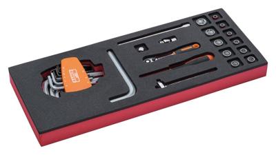 Bahco Foaminlay Fit&Go 1/3 met doppen en toebehoren 1/4" - 19-delig - FF1E2003 Bahco Foaminlay Fit&Go 1/3 met doppen en toebehoren 1/4" - 19-delig - FF1E2003