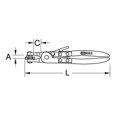 KS Tools 1151043 Bandveerklemtang 1 stuk(s)