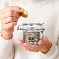 Chocolade paaseitjes in gepersonaliseerde pot - 200 ml - thumbnail