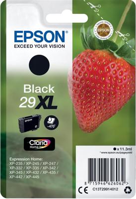 Epson inktcartridge 29XL, 470 pagina's, OEM C13T29914012, zwart Epson inktcartridge 29XL, 470 pagina's, OEM C13T29914012, zwart