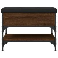 Schoenenbank 62x42x45 cm bewerkt hout bruineikenkleurig - thumbnail