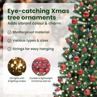 VidaXL Kunstmatig voorverlicht kerstboom groen 180 cm pvc en metaal - thumbnail