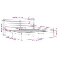 Bedframe zonder matras massief grenenhout wit 180x200 cm - thumbnail
