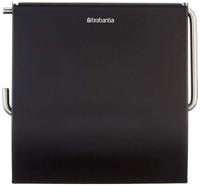 Brabantia Toiletrolhouder met Klep Mat Zwart - thumbnail