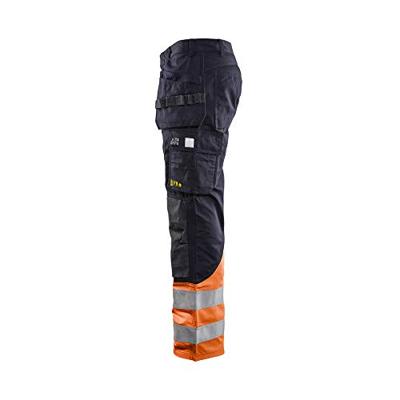 Blåkläder Multinorm inherent werkbroek 14891513 | Marineblauw/Oranje | Maat 54 - 7330509720615