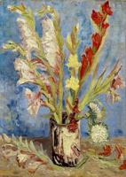 Vincent Van Gogh - Vaas met Gladiolen en Chinese Aster Puzzel 1000 Stukjes - thumbnail