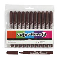 Creativ Company Donkerbruine jumbo stiften, 12st. - thumbnail