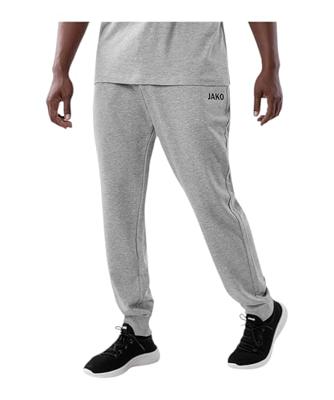 JAKO 6565K Joggingbroek Base Met Boord Kids - Lichtgrijs Gemeleerd - 128