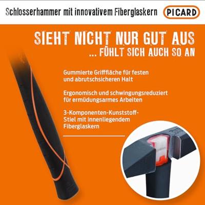 Picard Bankhamer | 800 g lengte 355 mm steellengte 355 mm | 3C-kunststof steel | 1 stuk - 0032700-0800 0032700-0800 - thumbnail