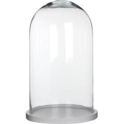 Hella stolp glas met onderbord 38xd24cm