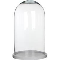 Hella stolp glas met onderbord 38xd24cm - thumbnail