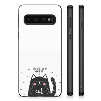 Samsung Galaxy S10 | Bumper Hoesje | Cat Good Day