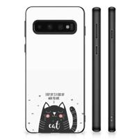 Samsung Galaxy S10 | Bumper Hoesje | Cat Good Day - thumbnail