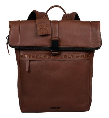 Burkely Minimal Mason Rolltop Backpack 14"-Cognac