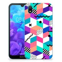Huawei Y5 (2019) | TPU Hoesje | Blokken Kleurrijk - thumbnail