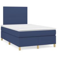 Boxspring met matras stof blauw 120x200 cm - thumbnail
