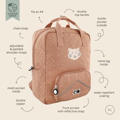 Grote rugzak Mrs Cat TRIXIE rozen