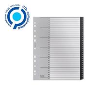 Leitz Recycle tabbladen, ft A4, 11-gaatsperforatie, PP, zwart, 1-31 - thumbnail