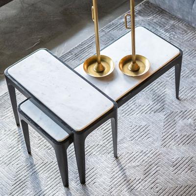 By Boo bijzettafel wayne marmer hout wit set van 2 38 x 90 x 35 By Boo bijzettafel wayne marmer hout wit set van 2 38 x 90 x 35