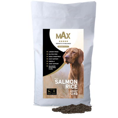Max Adult Geperste Brokken Zalm & Rijst 12 kg