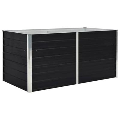 VidaXL Plantenbak verhoogd 160x80x45 cm gegalvaniseerd staal antraciet VidaXL Plantenbak verhoogd 160x80x45 cm gegalvaniseerd staal antraciet