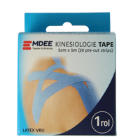 Emdee Kinesio tape blauw pre cut 1 Stuks - thumbnail