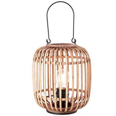 Brilliant Landelijke tafellampWoodrow houtbruin met zwart hout - HK18325S28