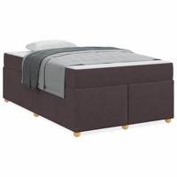 Bedframe met matras Donkerbruin 120 x 190 cm Stof - thumbnail