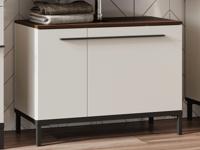 Onderkast lavabo YONA 2 deuren kasjmier/walnoot - thumbnail