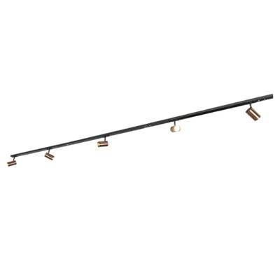 QAZQA Modern 1-fase railsysteem met 5 spots donkerbrons - Jeana