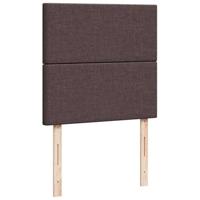 Bed met matras 90x200 cm stof donkerbruin - thumbnail