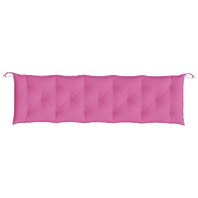 Bankkussens 2 st 180x50x7 cm stof roze